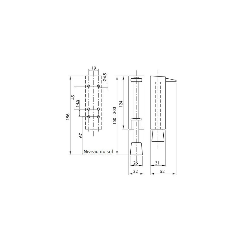 Arrêt au pied 60 Kg 147 mm - IBFM