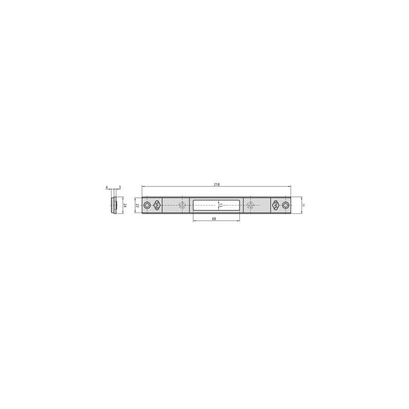 Gâche haut / bas simple empennage réglable CE296S-1NRS - CVL Gâche haut / bas simple empennage réglable CE296S-1NRS - CVL