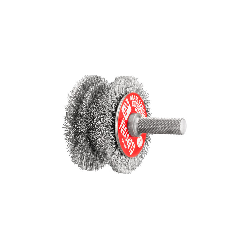 Brosse circulaire abrasive sur tige CLEPSYDRA - ABRASIFS TECHNIQUES INDUSTRIELS Brosse circulaire abrasive sur tige CLEPSYDRA - ABRASIFS TECHNIQUES INDUSTRIELS