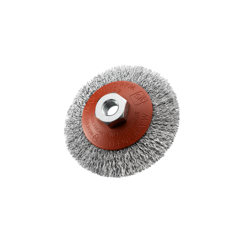 Brosse conique abrasive ondulé diam90 - ABRASIFS TECHNIQUES INDUSTRIELS Brosse conique abrasive ondulé diam90 - ABRASIFS TECHNIQUES INDUSTRIELS