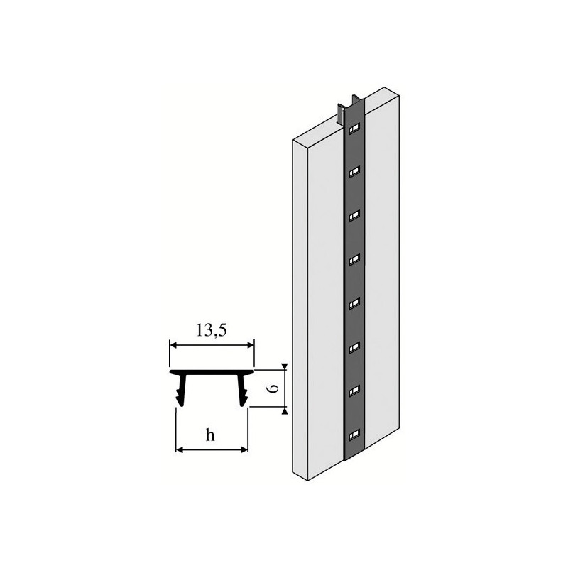 Crémaillère en aluminium 2 mètres - BEZAULT ASSA ABLOY Crémaillère en aluminium 2 mètres - BEZAULT ASSA ABLOY