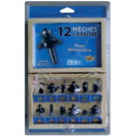 Coffret 12 mèches de défonceuse assorties carbure - LEMAN