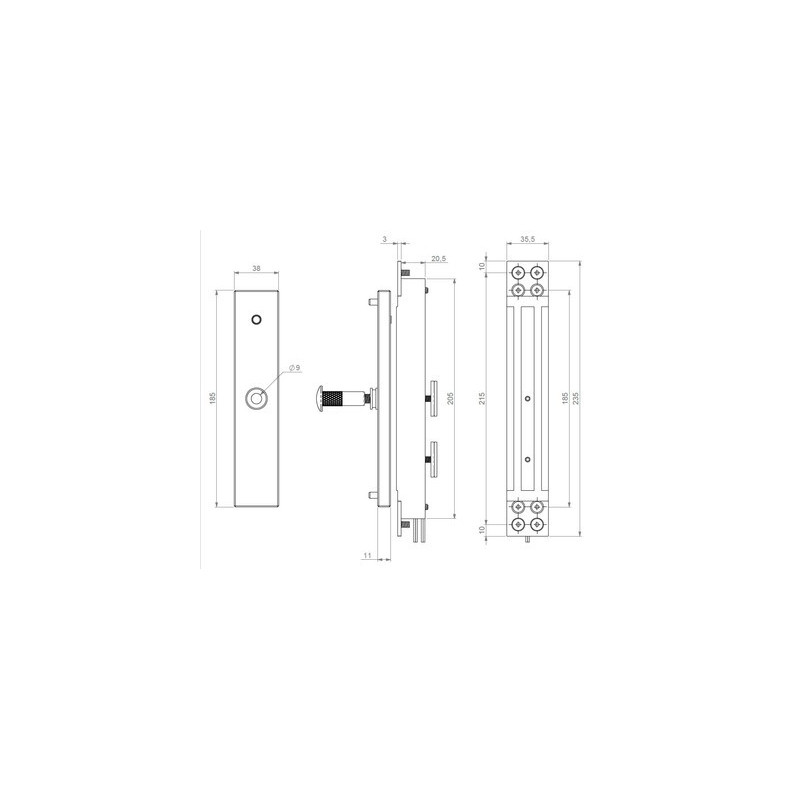 Ventouse électromagnétique à encaster 300 Kg 12/24VDC V3E35R - CDVI Ventouse électromagnétique à encaster 300 Kg 12/24VDC V3E35R - CDVI