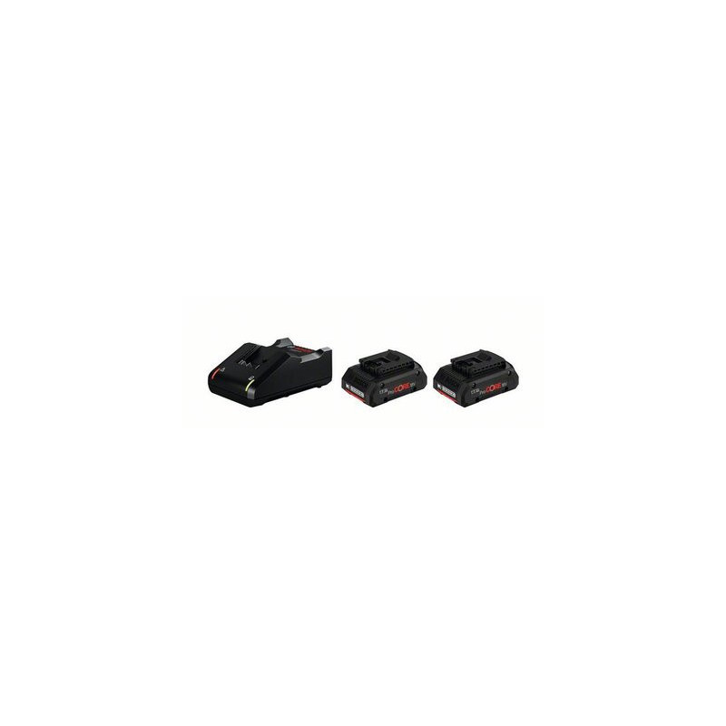 Pack 2 batteries ProCORE + chargeur 18V 4.0Ah - BOSCH Pack 2 batteries ProCORE + chargeur 18V 4.0Ah - BOSCH