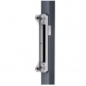 Gâche serrure FORTYLOCK - LOCINOX Gâche centrale simple empennage à butée caoutchouc - LOCINOX