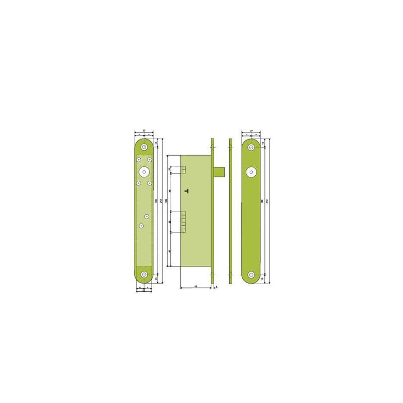 Serrure à encastrer à pêne piston 12-24V DX200I - CDVI Serrure à encastrer à pêne piston 12-24V DX200I - CDVI